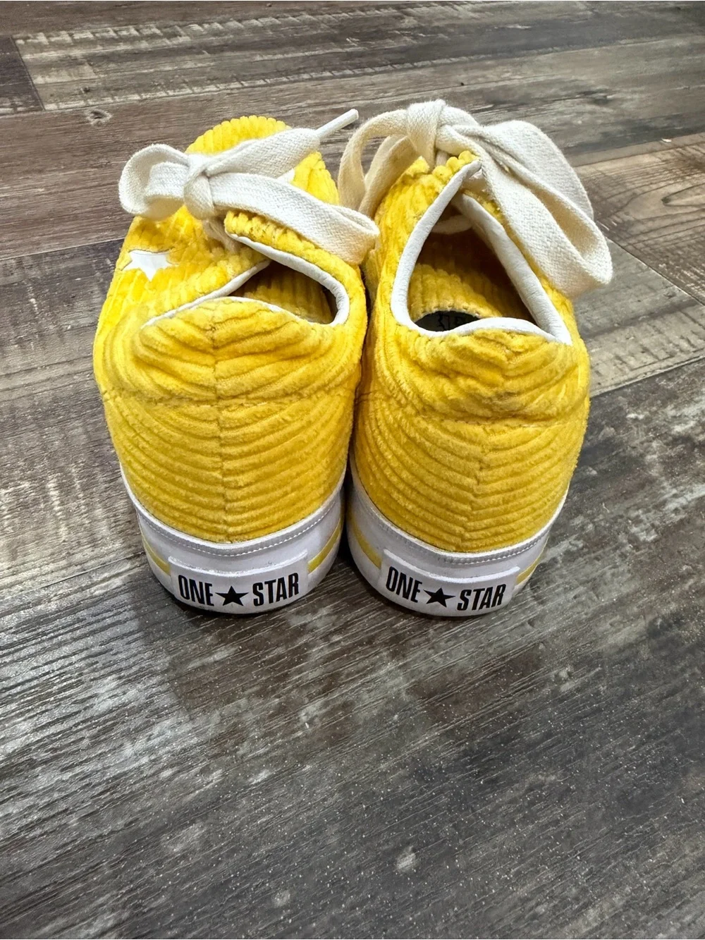 Converse MadeMe x One Star Yellow Corduroy Low-Top Sneakers with White Accents